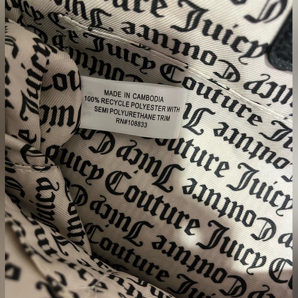 Juicy Couture Pink Monogram Travel Weekender Duffel with Black Straps - Picture 5 of 5